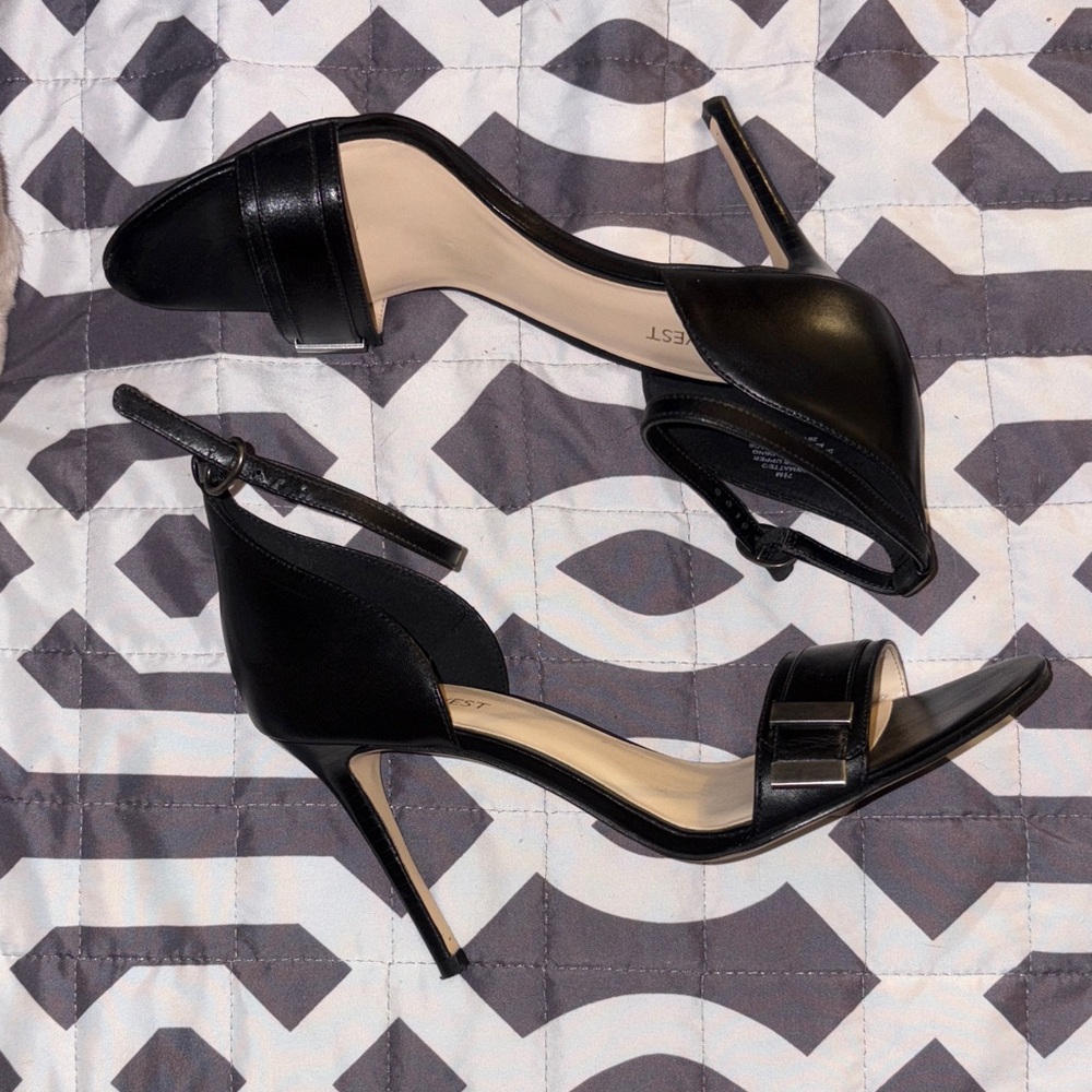 Nine West Black Ankle Strap Heels